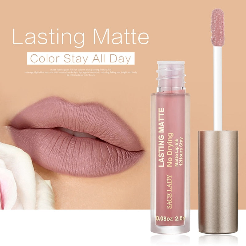 Make Up Waterproof Nude Lipstick Long Lasting