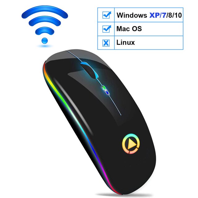 Wireless Mouse Bluetooth RGB Rechargeable