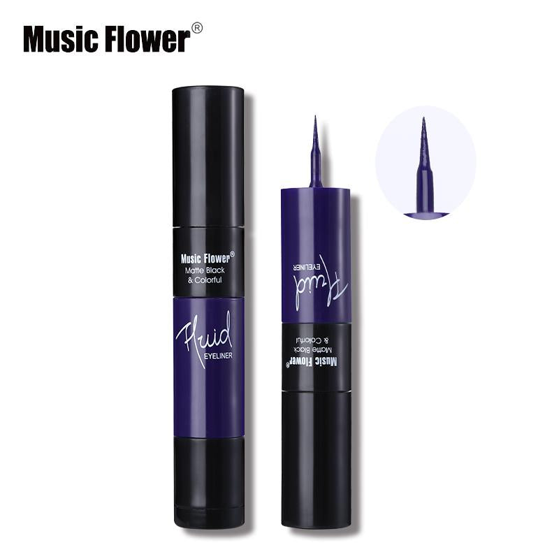 2 In 1 Waterproof Liquid Eyeliner Pen Makeup Fast Dry Smooth Long Lasting