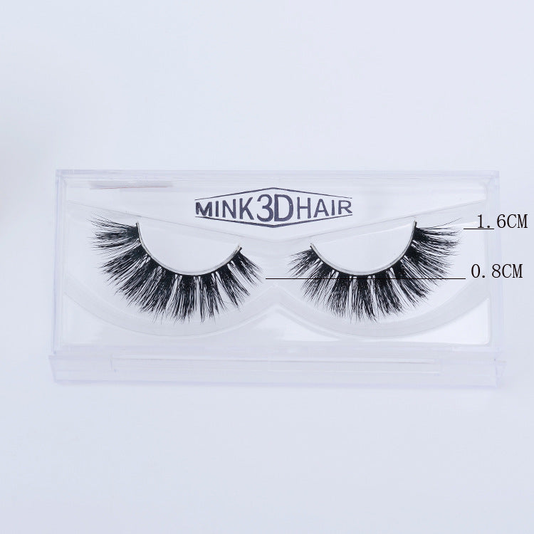 Women Theatrical Makeup Real Mink Hair 3D Fake Lashes Full Strip Lashes