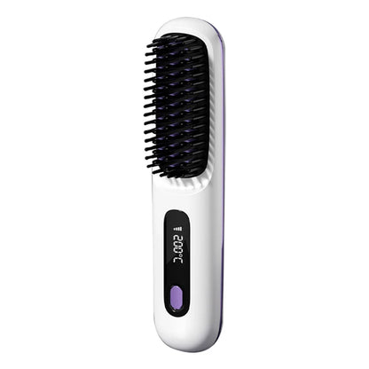 LCD wireless straightening comb rechargeable ceramic electric comb