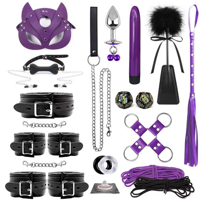 Set Handcuffs Ankle Cuffs Conditioning Bondage Alternative Toys