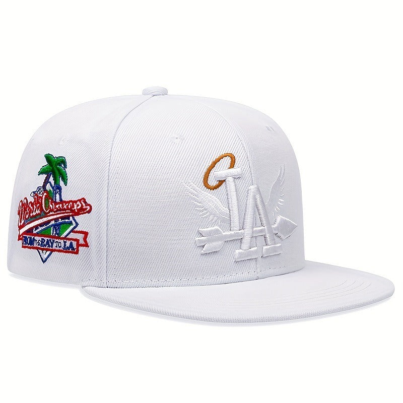 Hip hop hat flat top baseball hat men's flat hat coconut tree flat edge hat