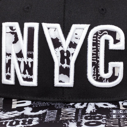 Flat brimmed hat street dance embroidery NYC hip-hop hat