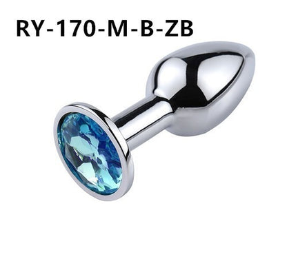 Posterior metal anal plug for adult men and women