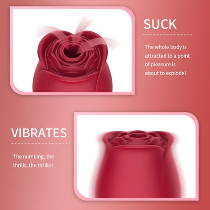 Rose Shape Vagina Sucking Vibrator Intimate Goods Nipple Sucker