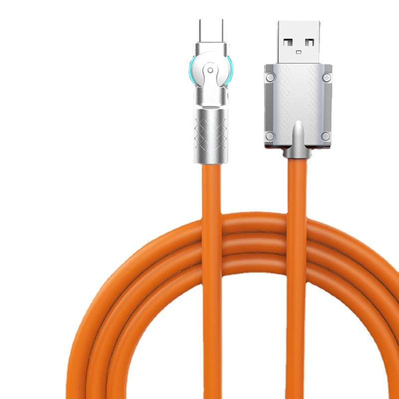 New Rotary Type-C Data Cable Super Fast Charging Cable for Huawei Apple Xiaomi