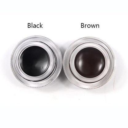 2 in 1 Coffee + Black Gel Eyeliner Make Up Waterproof Eye Liner Set