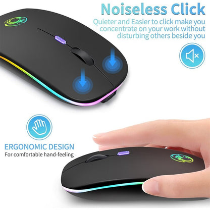 Silent Mause LED Backlit Ergonomic Gaming Mouse For Laptop PC