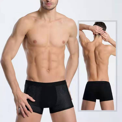 Summer mesh ice silk underwear men's boxer briefs