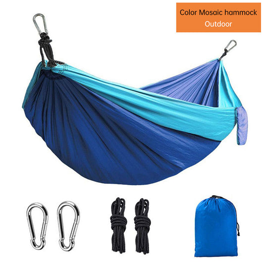 Outdoor Hammock Camping Single And Double Parachute Fabric Color