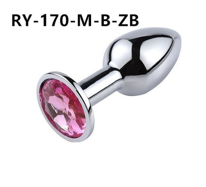 Posterior metal anal plug for adult men and women