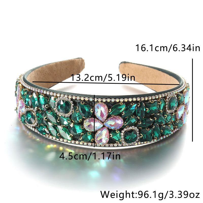 Fashionable diamond inlaid four leaf clover Baroque retro