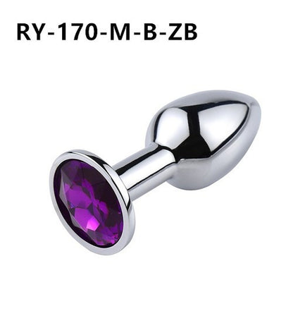 Posterior metal anal plug for adult men and women