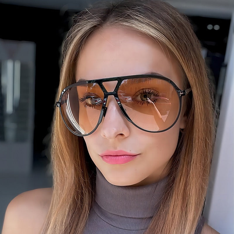 Fashionable large frame T men's and women's trendy driving sunglasses glasses frame