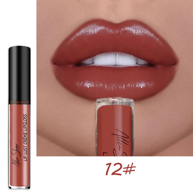 Matte Glitter Shimmer Moisturizing Lip Gloss Long-lasting Lipstick