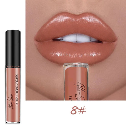 Matte Glitter Shimmer Moisturizing Lip Gloss Long-lasting Lipstick