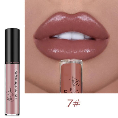 Matte Glitter Shimmer Moisturizing Lip Gloss Long-lasting Lipstick