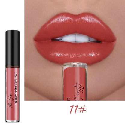 Matte Glitter Shimmer Moisturizing Lip Gloss Long-lasting Lipstick