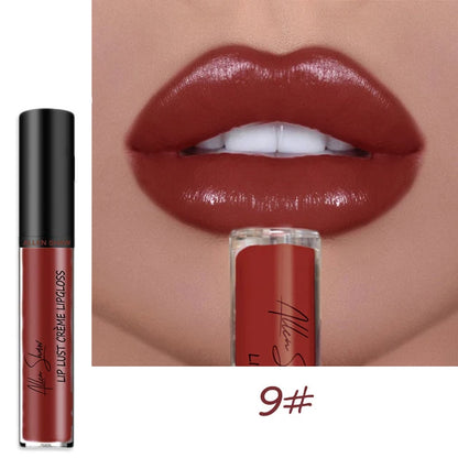 Matte Glitter Shimmer Moisturizing Lip Gloss Long-lasting Lipstick