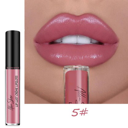 Matte Glitter Shimmer Moisturizing Lip Gloss Long-lasting Lipstick