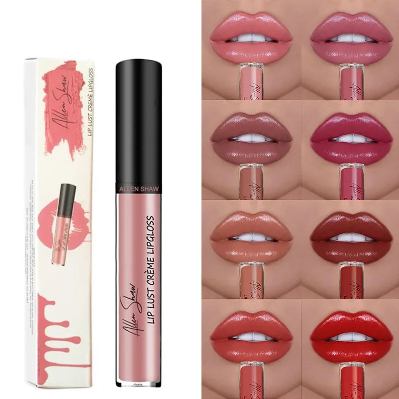 Matte Glitter Shimmer Moisturizing Lip Gloss Long-lasting Lipstick