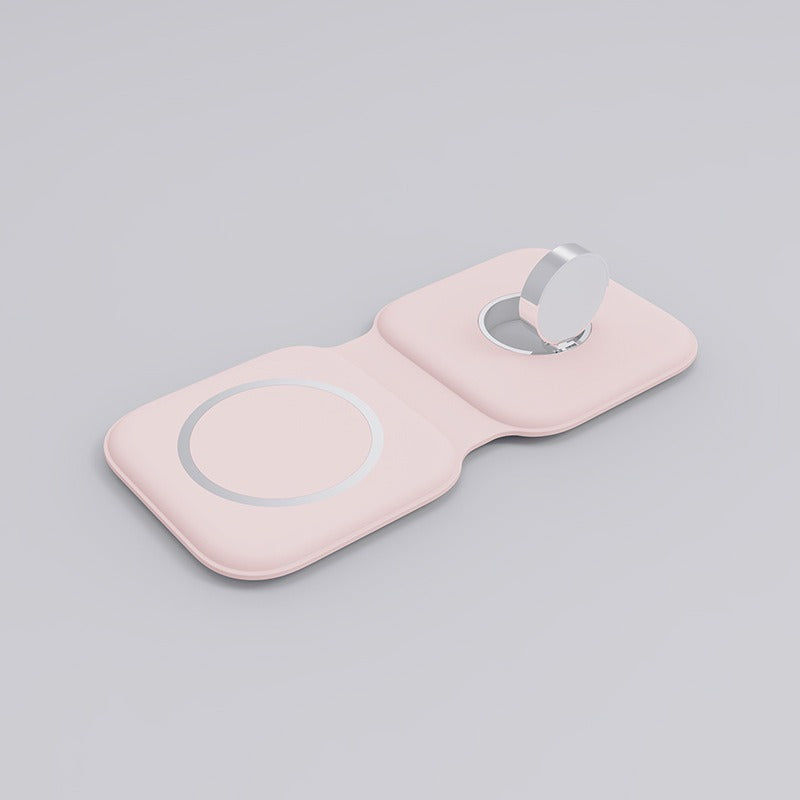 3-in-1 dual foldable wireless charger suitable for wireless charging of Apple Watch and iPhone