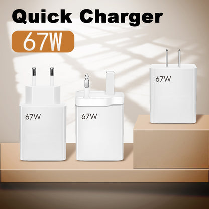 67W ultra fast charging charger with fast flash charging head