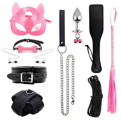 Set Handcuffs Ankle Cuffs Conditioning Bondage Alternative Toys