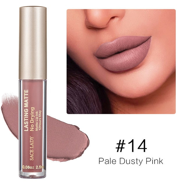 Make Up Waterproof Nude Lipstick Long Lasting