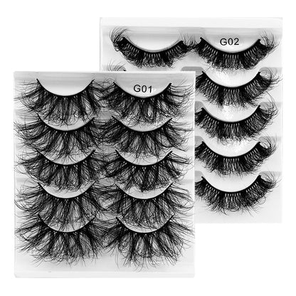 5 Pairs Of New Style Fake Eyelashes Of Fried Hair 8D FLUFFY