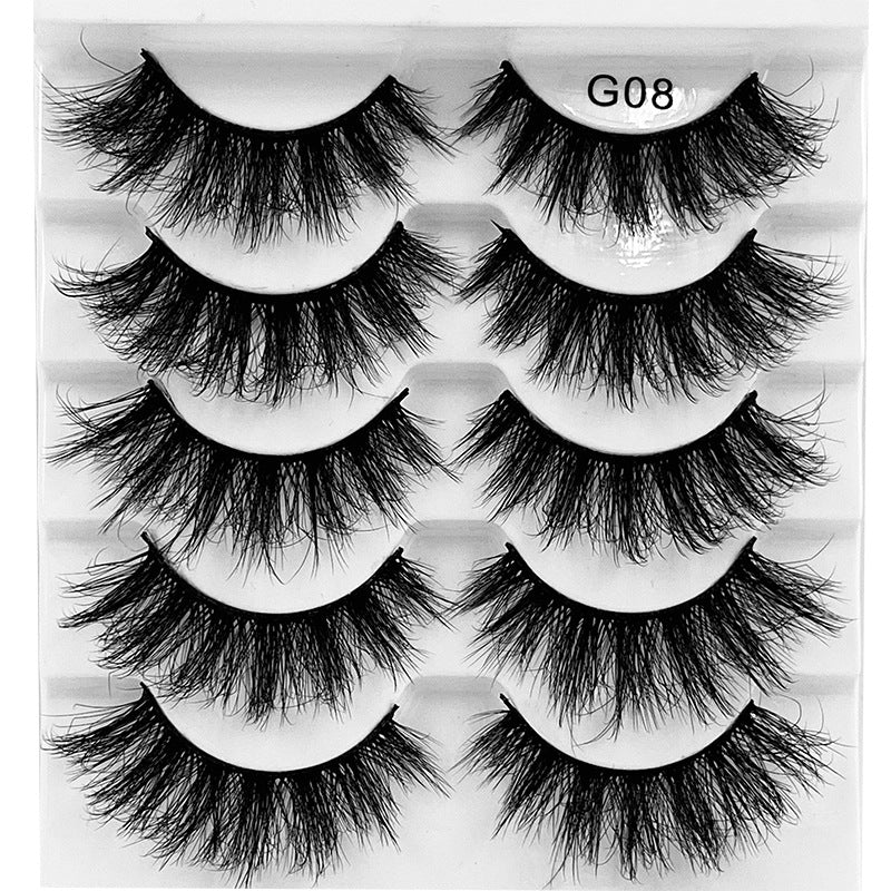 5 Pairs Of New Style Fake Eyelashes Of Fried Hair 8D FLUFFY