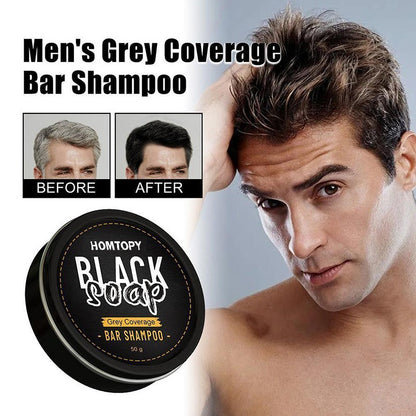 Men's shampoo soap, white hair soap