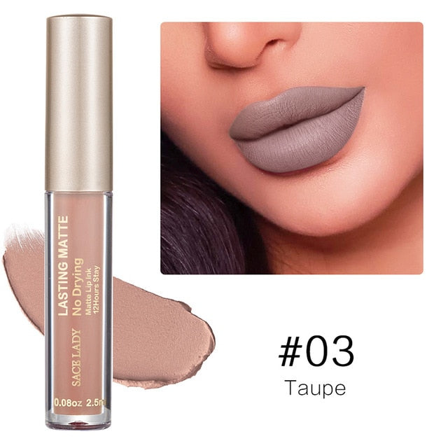 Make Up Waterproof Nude Lipstick Long Lasting