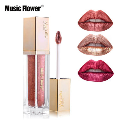 Lipstick Soft Metallic Matte Lipstick Liquid Waterproof