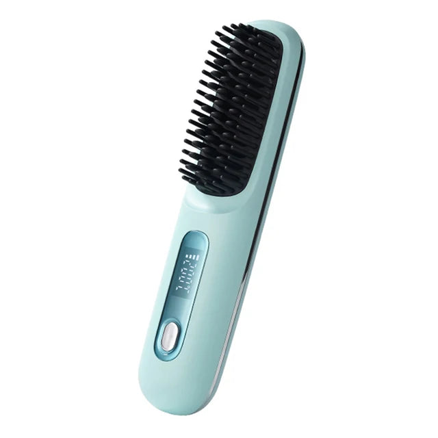 LCD wireless straightening comb rechargeable ceramic electric comb