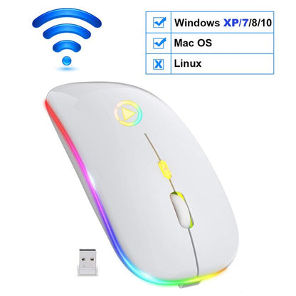 Wireless Mouse Bluetooth RGB Rechargeable