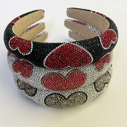 hair bands are simple and versatile with diamond inlay and heart-shaped hair accessories