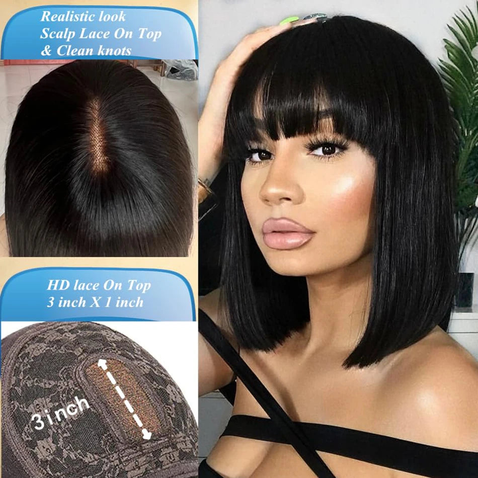 3X1 Hd Lace Wig Bone Straight Human Hair