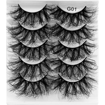 5 Pairs Of New Style Fake Eyelashes Of Fried Hair 8D FLUFFY