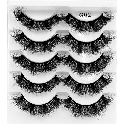 5 Pairs Of New Style Fake Eyelashes Of Fried Hair 8D FLUFFY