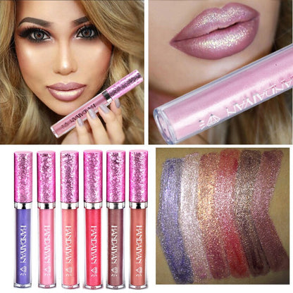 Makeup Diamond Shine Metallic Lipstick Charming Long Lasting