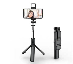 Selfie Stick with Fill Light Extendable Selfie Stick Tripod with Wireless Remote and phone holder - KADAUT