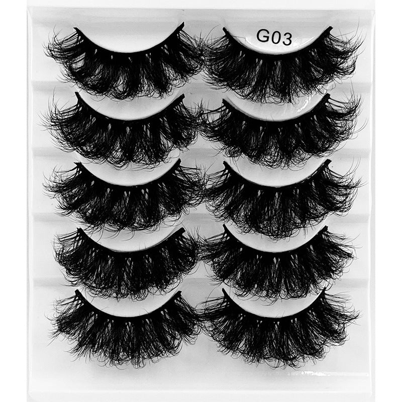 5 Pairs Of New Style Fake Eyelashes Of Fried Hair 8D FLUFFY