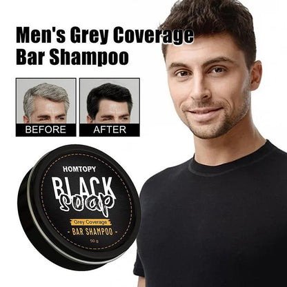 Men's shampoo soap, white hair soap