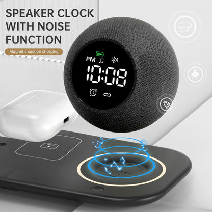 6 in 1 mobile phone watch headphones wireless charging clock alarm Bluetooth speaker night light