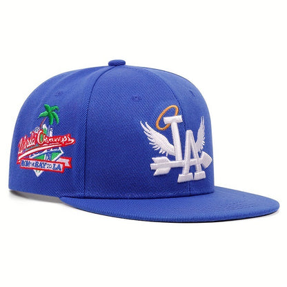 Hip hop hat flat top baseball hat men's flat hat coconut tree flat edge hat