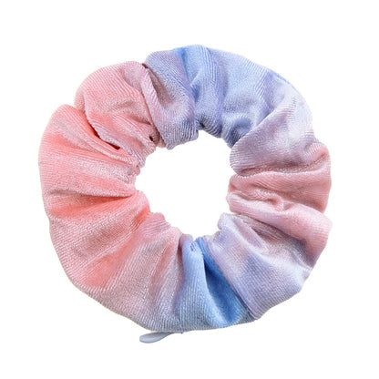 Tie dye velvet zipper large intestine loop