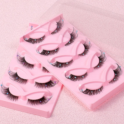 Eyelash Vegan Faux Mink Eyelash With Diamond Pearl