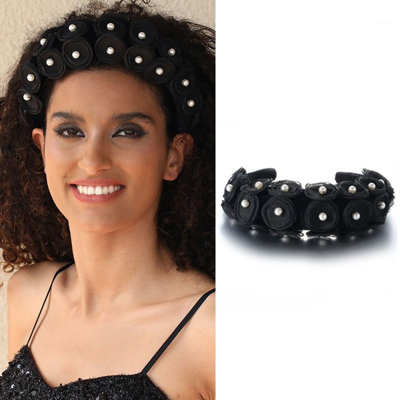 Fashionable fabric pearl flower Hair accessories